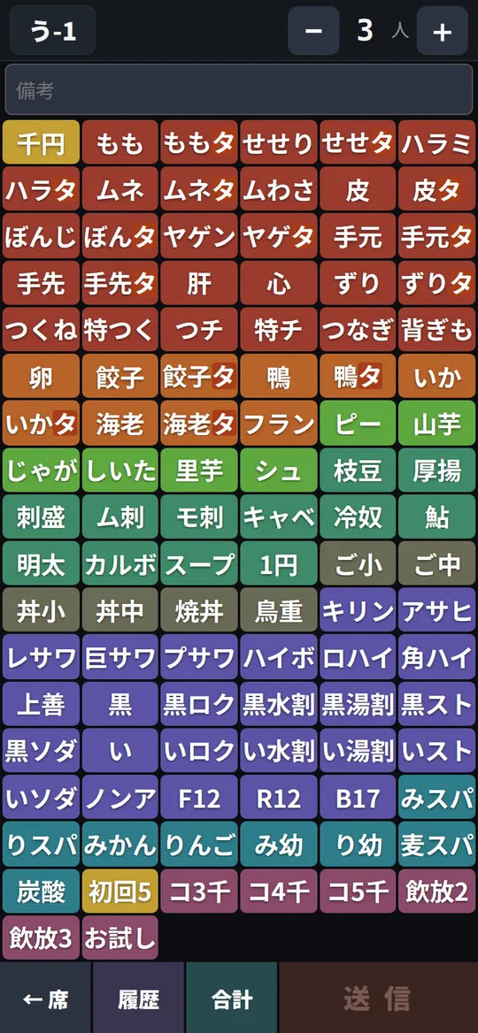 スタッフ画面